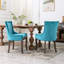 Chaises d'appoint Ultra en tissu épaissi (2) - bleu, pieds en bois massif, chaise de salle à manger de qualité bronze 2, tissu bleu, caractéristique-314428536