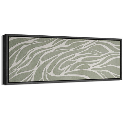 Abstrait motif zébré vert et blanc rétro rétro