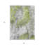 Tapis intérieur lavable abstrait 8 pi x 10 pi vert gris et gris anthracite artichaut