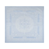 French Home Linen Astra Tablecloth - Ivory and Light Blue