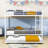 Twin Over Twin Metal Standard Bunk Bed With Twin Size Trundle-676351514