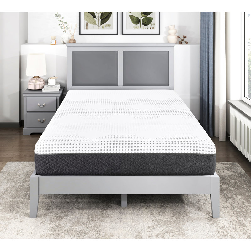 Matelas King 30 cm - Ressorts ensachés en mousse à mémoire de forme et gel au thé - Soulage le stress et favorise un sommeil réparateur - Tissu blanc