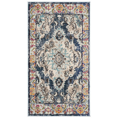 Hertzler Oriental Navy/Light Blue Area