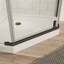 Cabine de douche pivotante pour salle de bain - Verre trempé transparent de 1/4 po noir mat pour un attrait visuel-127308268