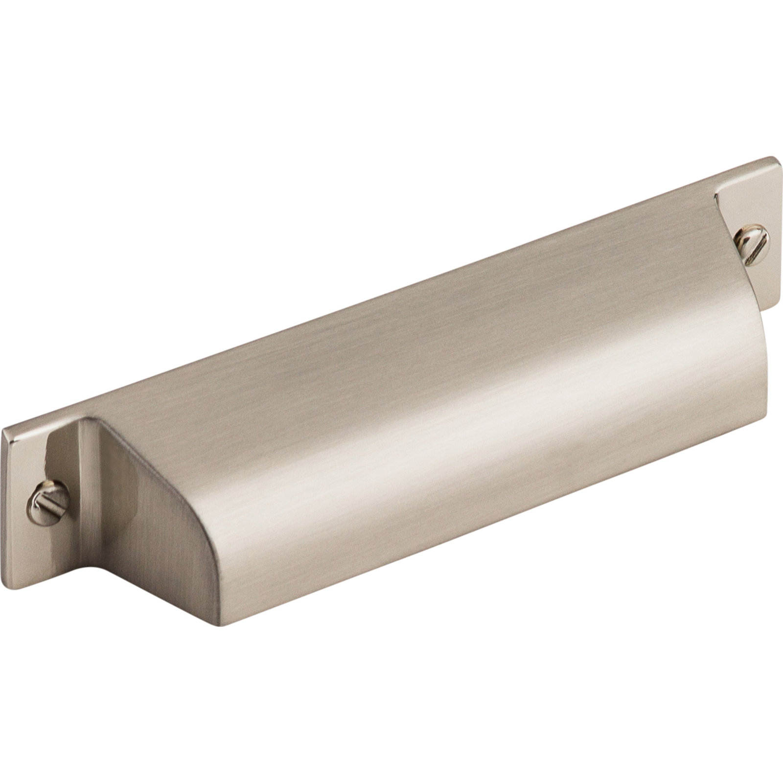 Channing Cup Bin Cabinet Pull, Brushed Satin Nickel, 3 3/4" Center to Center