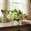 Sunflower Fall Arrangement in a Glass Ripple Vase-1295937629