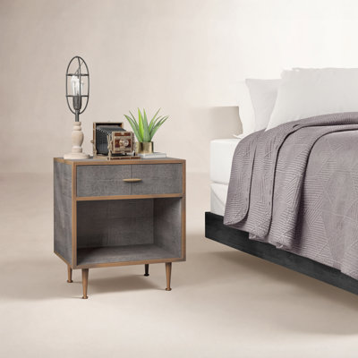 Thalliard Hartstown 1-Drawer Nightstand in Gray