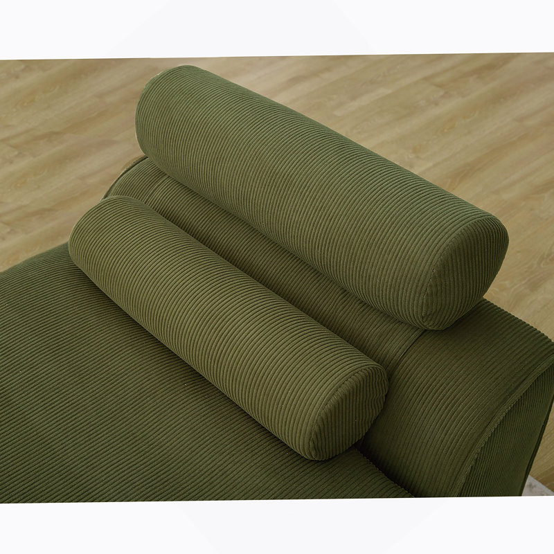 Canapé modulaire polyvalent avec revêtement en velours côtelé doux et coussins multiples pour la détente