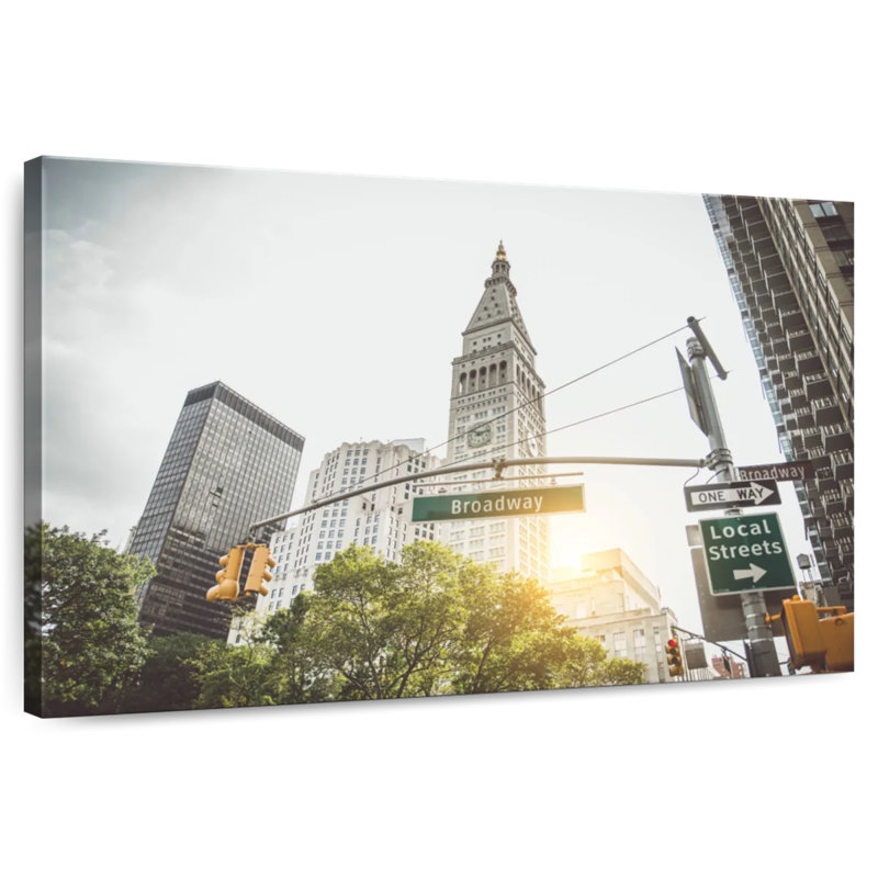 Panneau Kavia Broadway à Manhattan, H 8 po x l 12 po