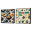 Plateaux tournants, boîtes carrées, ensemble de 2 carrés de musique-101864547-101864545