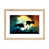 Toile avec cadre en bois beige