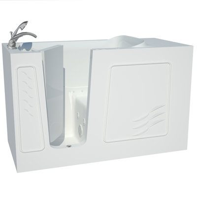Captains Series 60'' x 30'' Walk-in Fiberglass Bathtub with Faucet