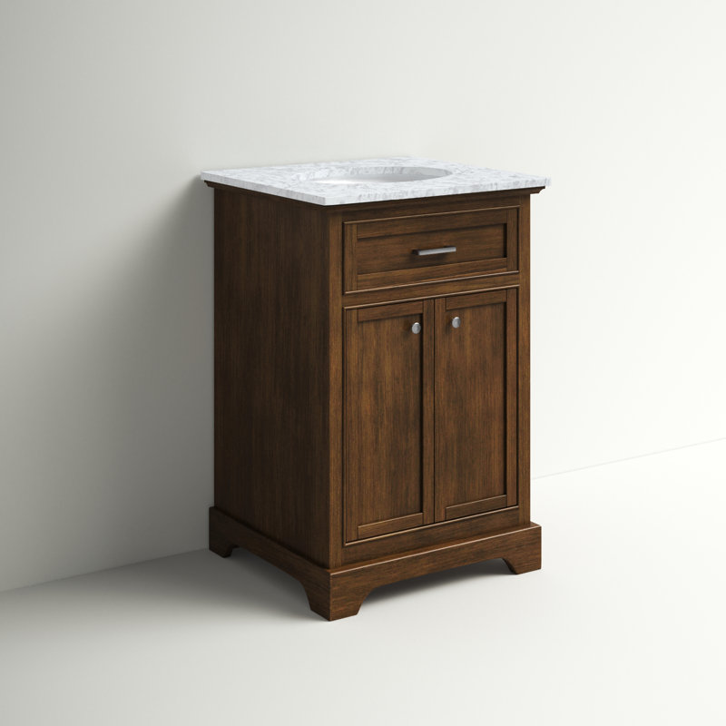 Ensemble de meuble-lavabo simple 24 po Hermes, Teck