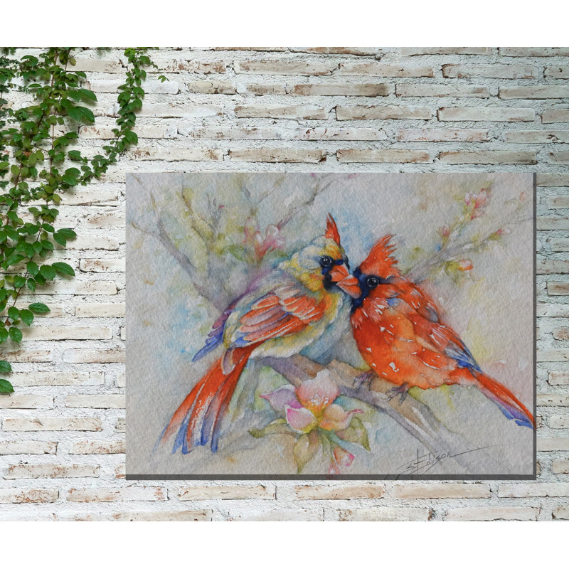 Art mural sur toile Cardinal Courtship