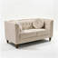 Canapé Chesterfield compact deux places avec velours froissé et capitonnage à boutons pour un coin salon élégant-970741048