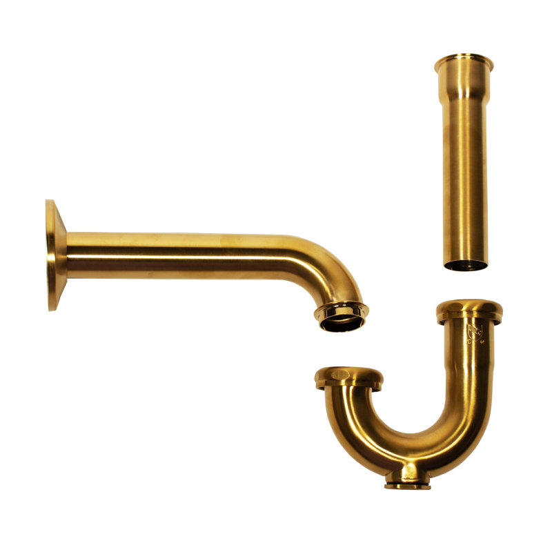 Nantucket Sinks' P-trap With Tailpipe, Brass