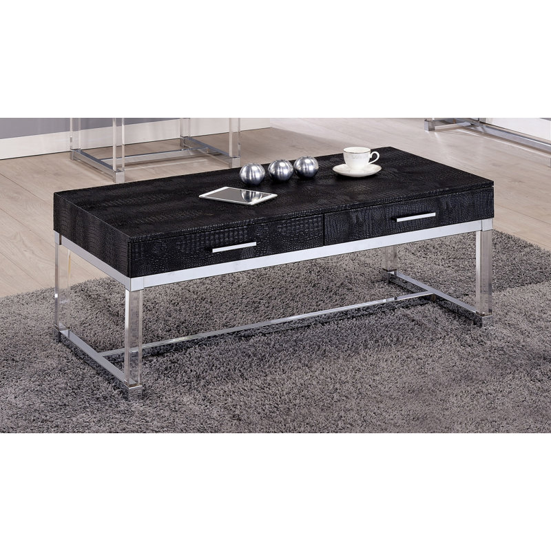 Table basse D tiroir, Noir