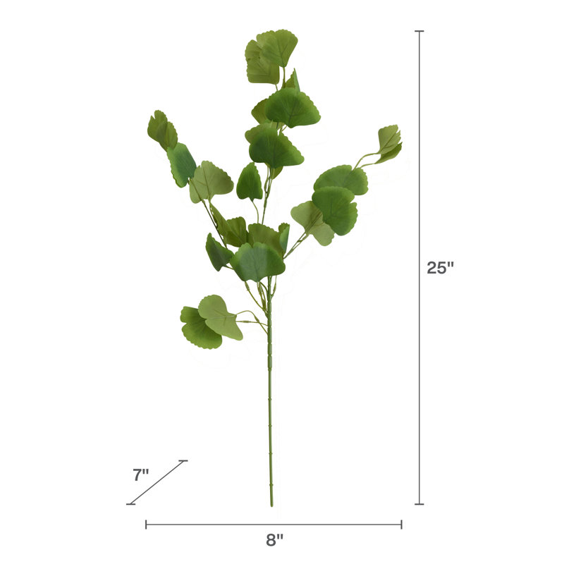 Éléments, branche artificielle de gingko, 25 po, 1