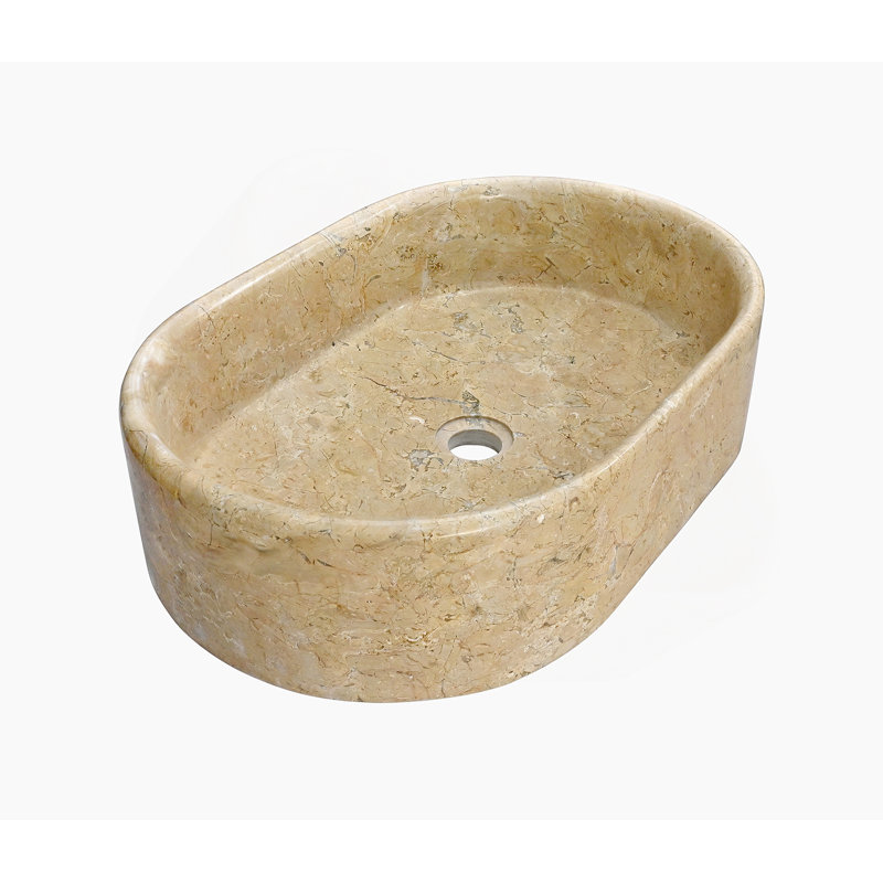 Lavabo vasque, lavabo ovale pour salle de bain, Beige