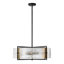 Lustre tambour 6 lumières en verre brume blanche-1398823991