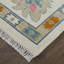 Tapis rectangulaire en laine Karina ivoire / bleu / vert / orange-93527543