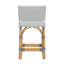 Estella 24.5 in. Seat Height Rattan Low Back Bar Stool, White-Black Dot-41754580-837027