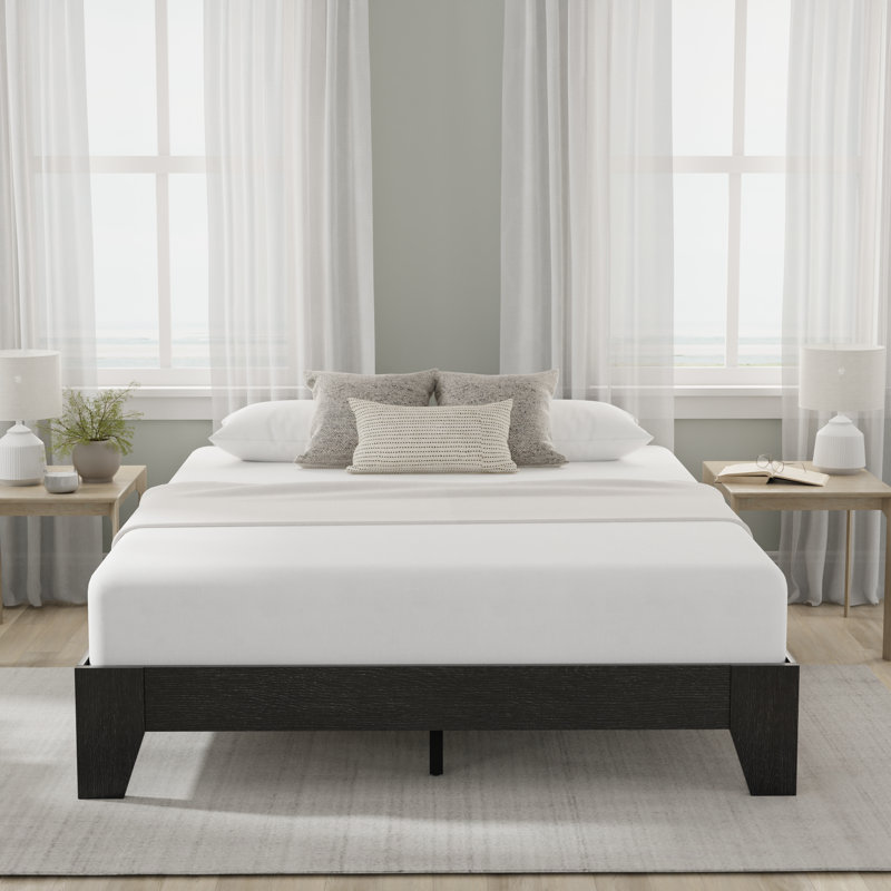 Heiss Open-Frame Bed, Queen, Black