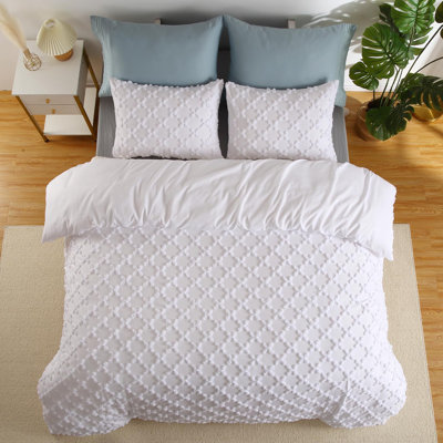 Boho Duvet Cover - Geometric Tufted Duvet Cover For All Seasons