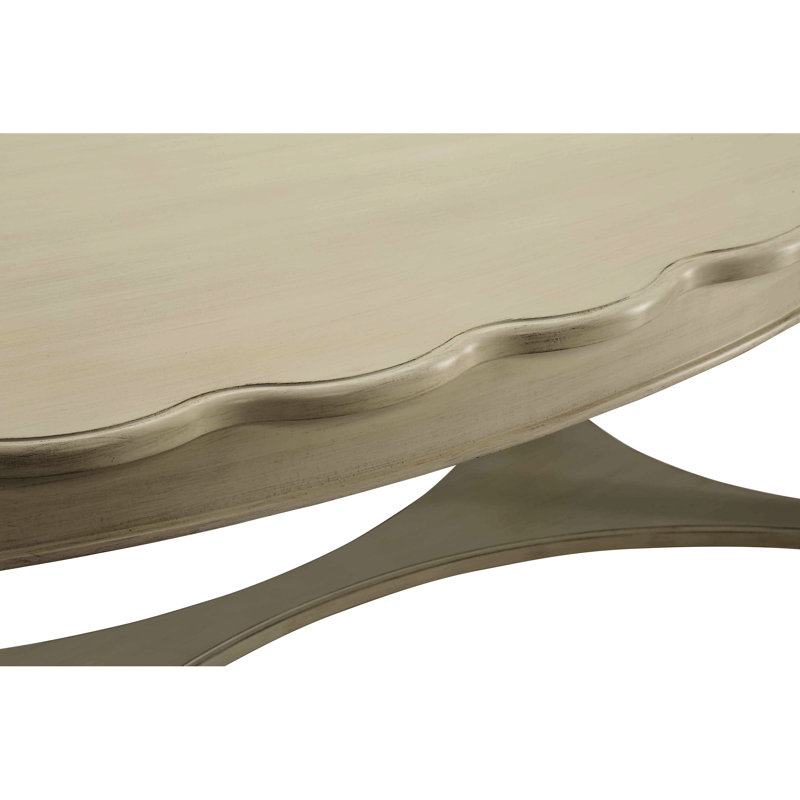 Table basse française - Fonction gracieuse et fonction de rangement ovale avec espace de charme