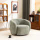 Munehito Upholstered Swivel Barrel Chair