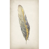 Gilded Feathers III (Gilded Gold) Print by Barclay Butera