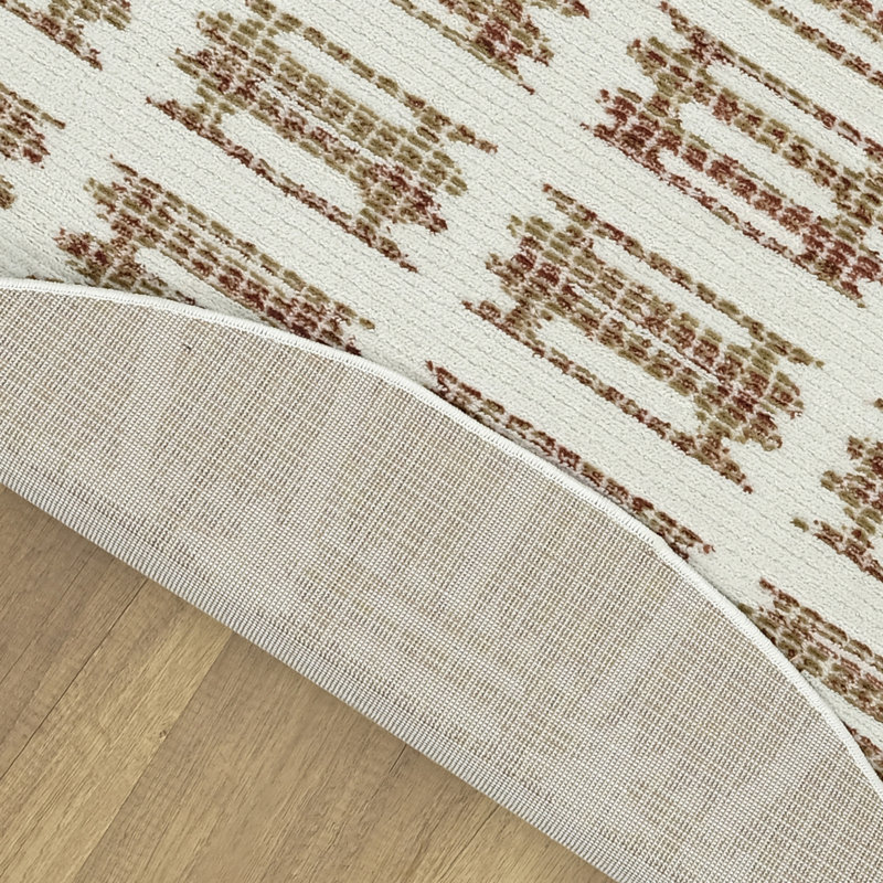 Marilo Power Loom Polyester Area Rug, Round 5'