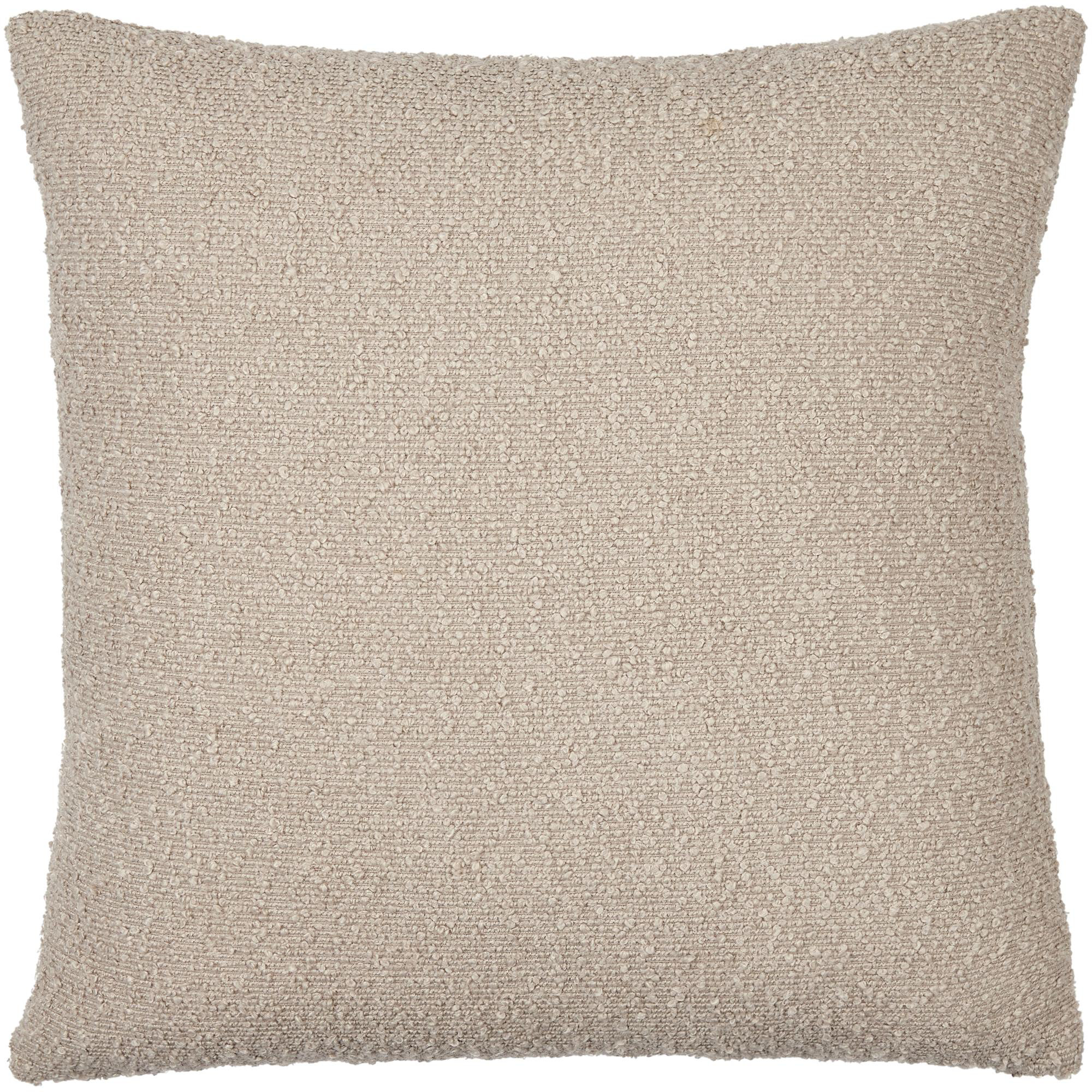 Amalfi Boucle Throw Pillow, Polyester/Polyfill, 18" x 18", Beige