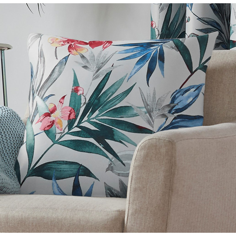 Aquila Floral Square Throw Pillow Cover