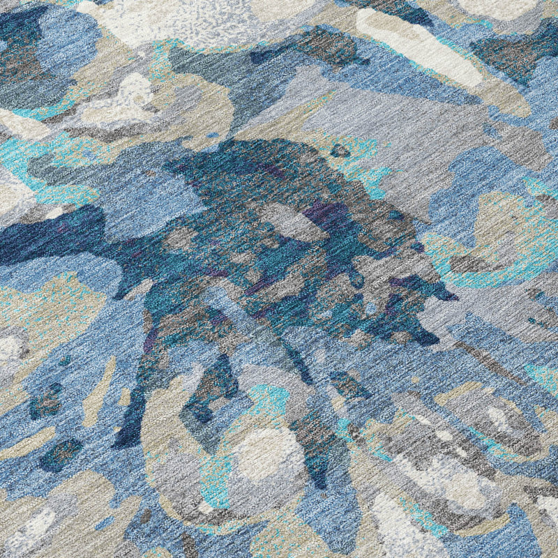 Tapis floral intérieur / extérieur lavable à la machine Chantille ACN2340, Tapis de couloir 2 pi 3 po x 7 pi 6 po