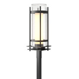 Torch Outdoor Post Light - Opal and Seeded Glass