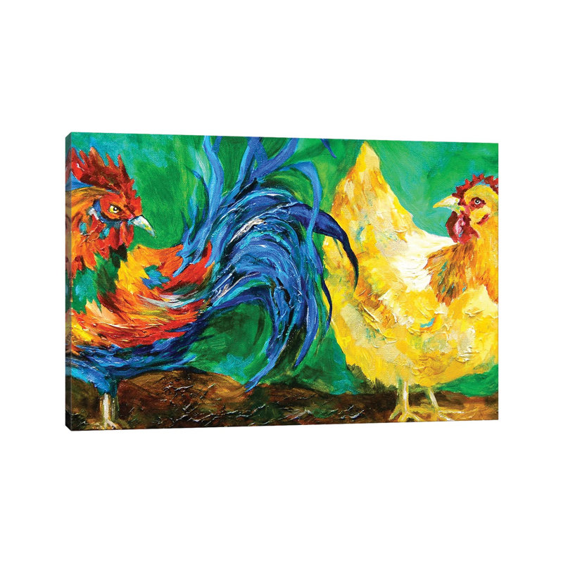 Chickens 1 Piece Wrapped Canvas Painting, 66.04 cm H x 45.72 cm W x 3.175 cm D