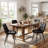 Modern Upholstered Back Dining Chair Armless Side Chair With Metal Legs-2123308379