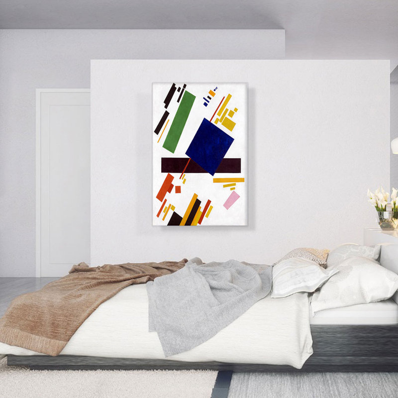 «Suprematist Composition 1916» par Kazmir Malevich, reproduction d'art sur toile tendue, H 40 po x l 26 po x P 0,75 po
