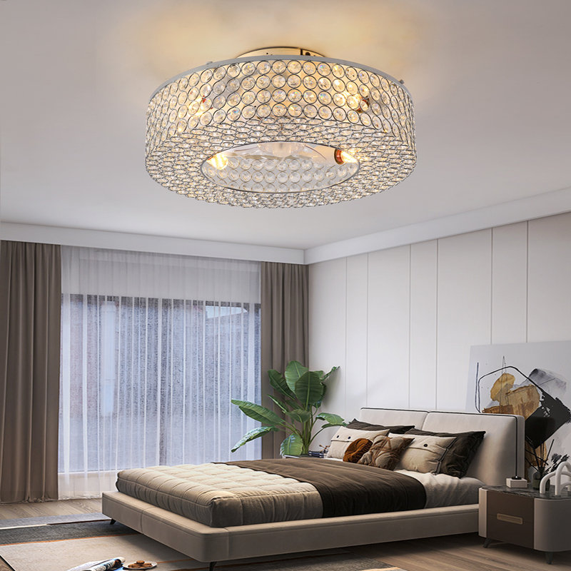Karnisha 8-layer Crystal Ceiling Fan with Light Kit