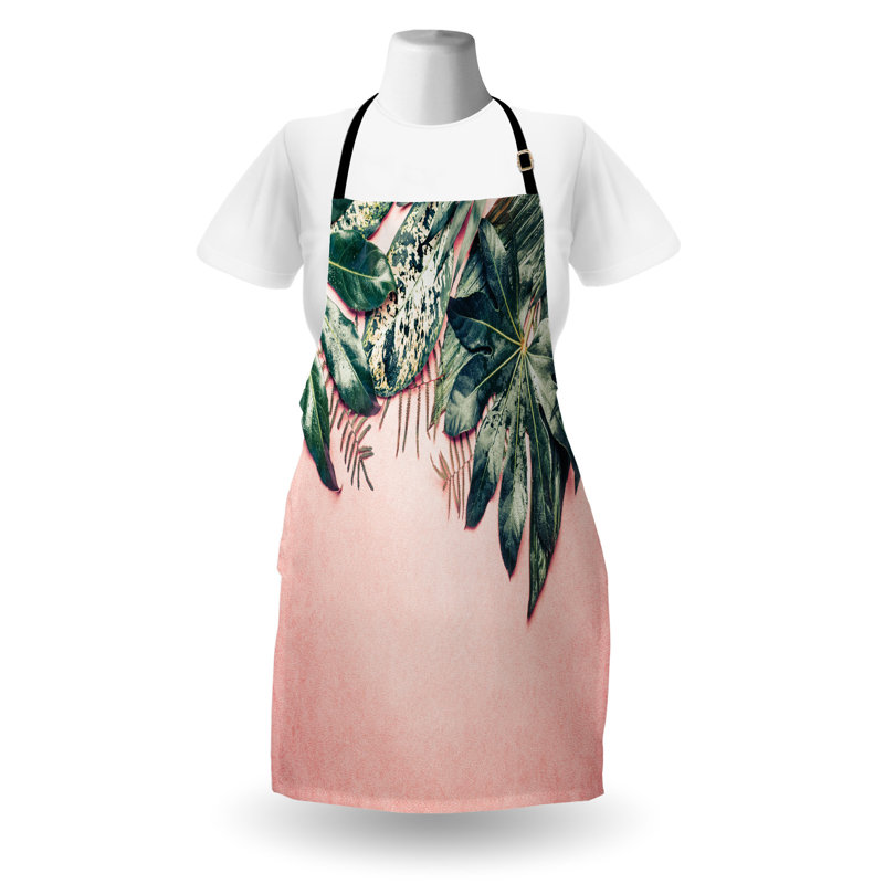 Tablier Dakota Fields Leaves Unisex Jungle botanique exotique photo taille adulte vert
