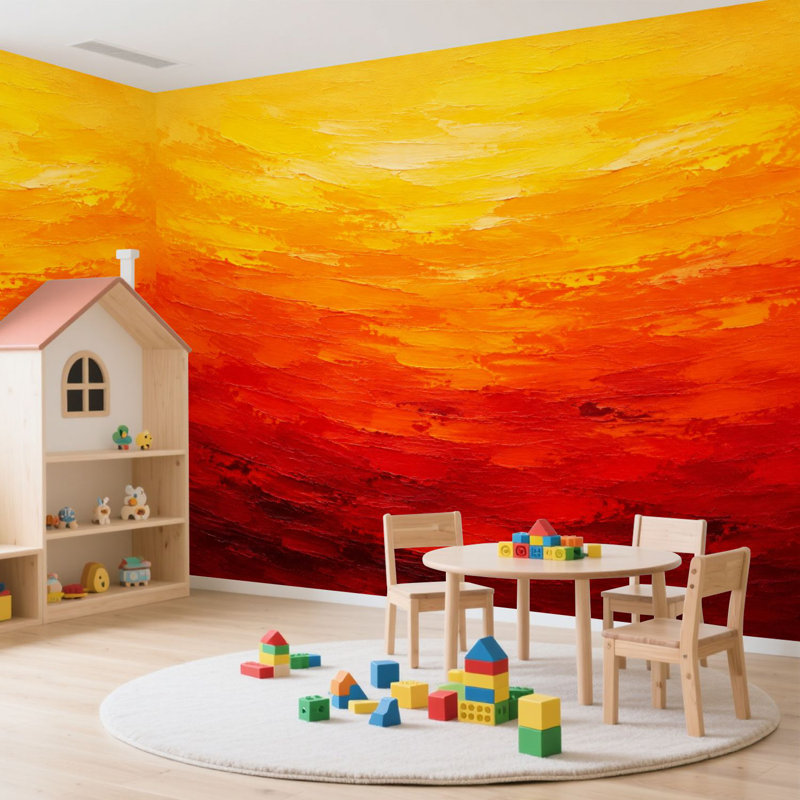"Peel and Stick" 100 "L 100" x l 144 "murale moderne auto-adhésive pour chambre à coucher - avec coup de pinceau, reproduction d'art