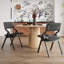 Chaises de salle à manger pliantes en bois massif avec siège et dossier tissés, ensemble de 2 chaises empilables pour la cuisine et la salle à manger-426499221-426499218