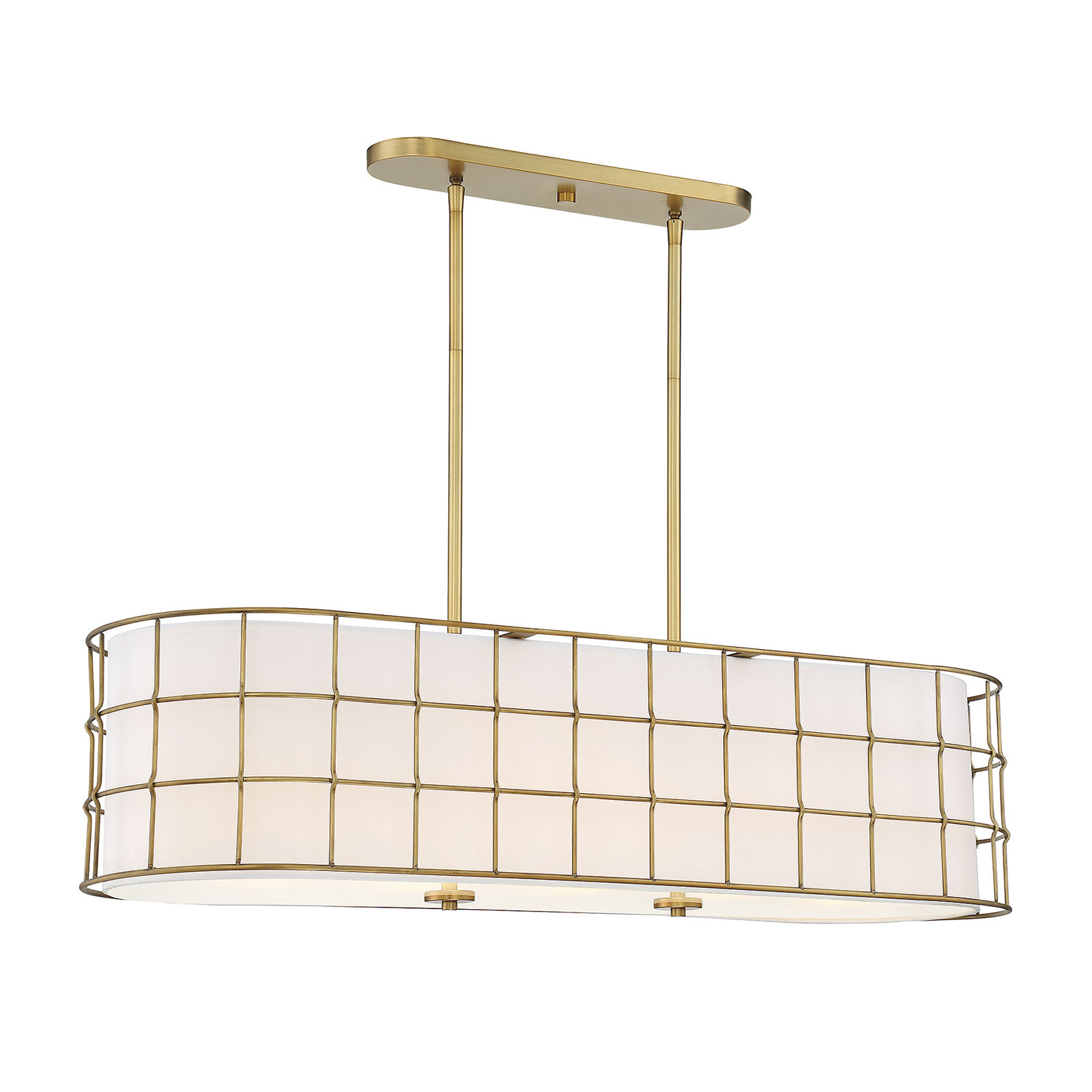 Dimmable Pendant, Linear Chandelier, Warm Brass
