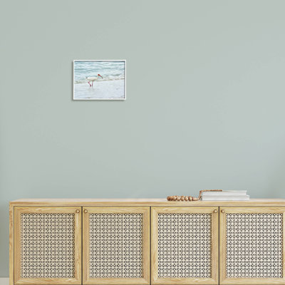 «Bird Stepping Sea Waves Splash», estampe numérique par Jairo Rodriguez