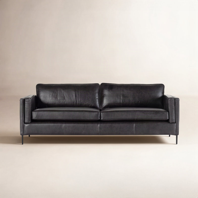 Everly Sofa, 31" H x 84" W x 36" D, Sonoma Butterscotch Top Grain Leather