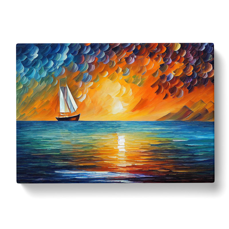 Sailing Boat On The Ocean Vol.1 - Wrapped Canvas, 40cm H x 60cm W x 3cm D