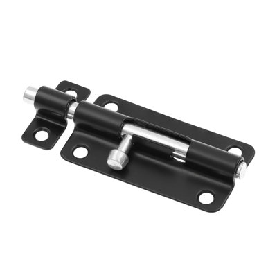 Prime-Line Door and Gate, Slide Barrel Bolt Latch 4 inch with Screws, Zinc Plated, Rust Resistant (Single Pack)
