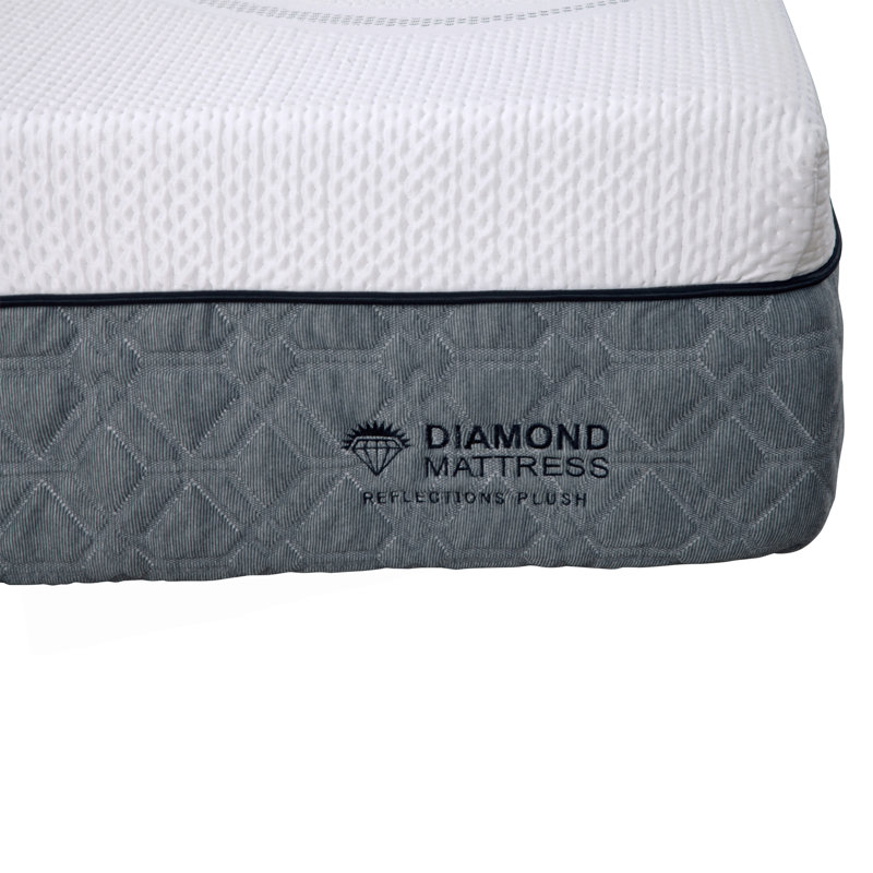 Mousse viscoélastique graphène Diamond Capri, fraîche, conforme, sensible au toucher moyen de 12 po, certifiée Greenguard Gold, prête pour l'étiquette blanche