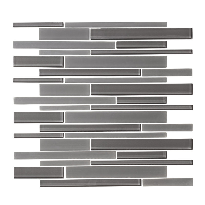 Carrelage mosaïque en verre de taille aléatoire, Gris taupe